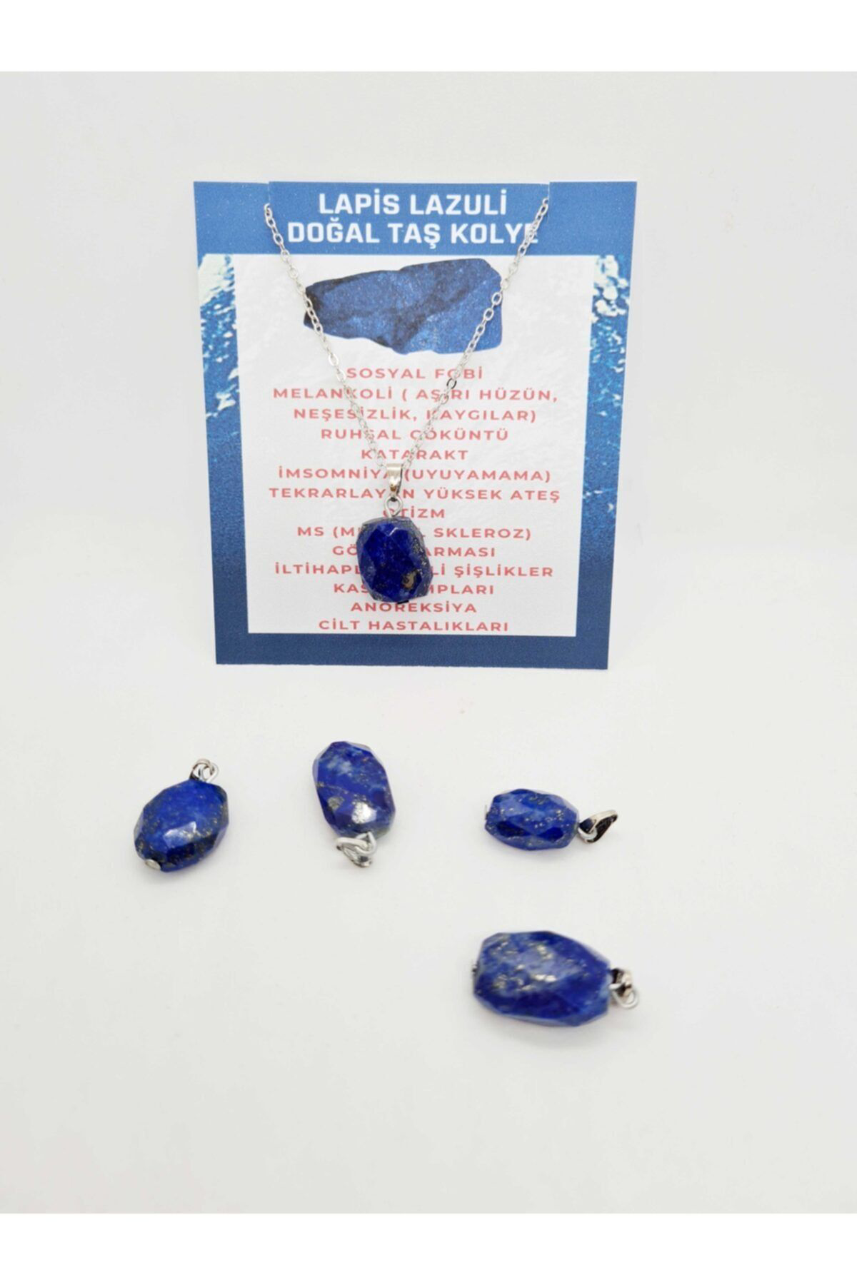 Sertifikalı Orijinal Doğal Taş Lapis Lazuli Taşı Kolye Aaa Kalite Sertifikalı Orijinal Doğal Taş Lapis Lazuli Taşı Kolye Aaa Kalite