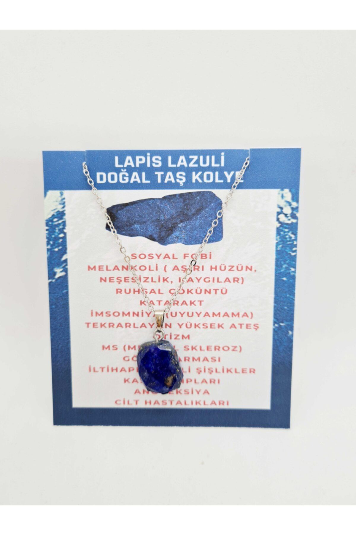 Sertifikalı Orijinal Doğal Taş Lapis Lazuli Taşı Kolye Aaa Kalite Sertifikalı Orijinal Doğal Taş Lapis Lazuli Taşı Kolye Aaa Kalite