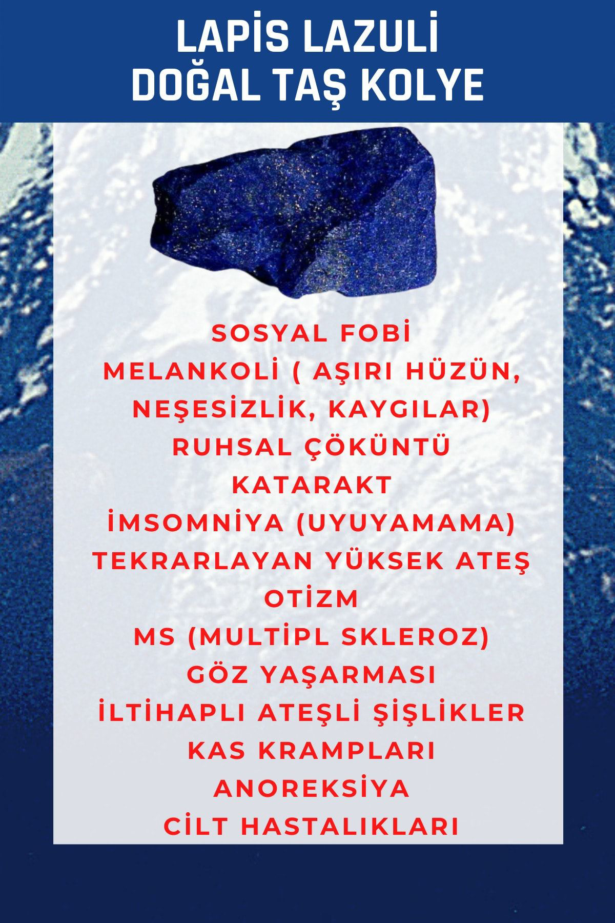 Sertifikalı Orijinal Doğal Taş Lapis Lazuli Taşı Kolye Aaa Kalite Sertifikalı Orijinal Doğal Taş Lapis Lazuli Taşı Kolye Aaa Kalite