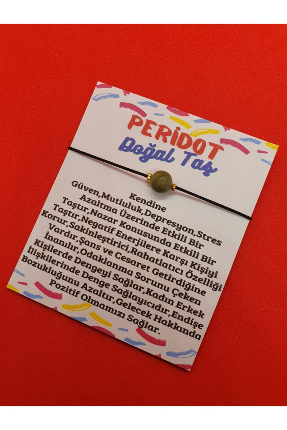 Sertifikalı Peridot Ayarlamalı Bağlama Sistemli Doğal Taş Bilekli