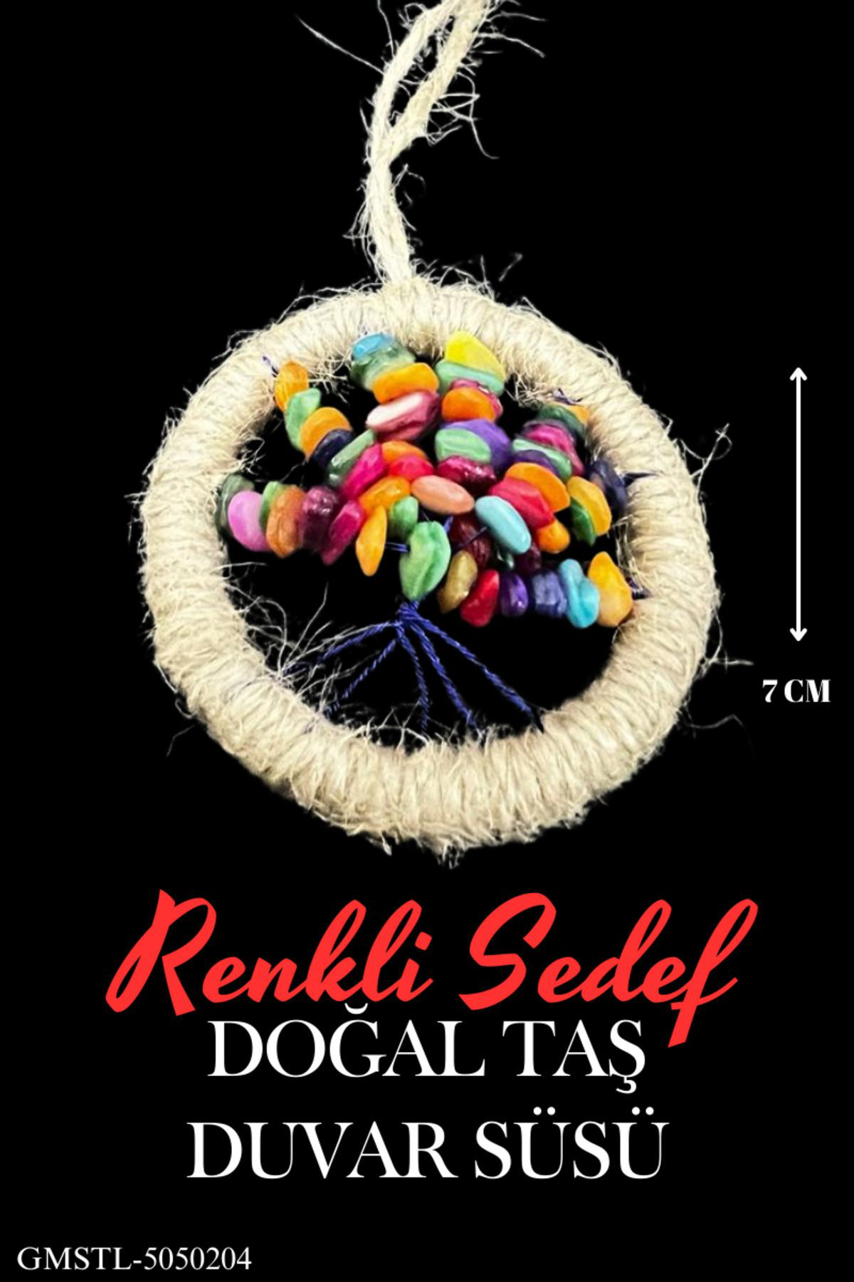 Sertifikalı Renkli Sedef Doğal Taş El Yapımı Duvar Süsü & Araba S