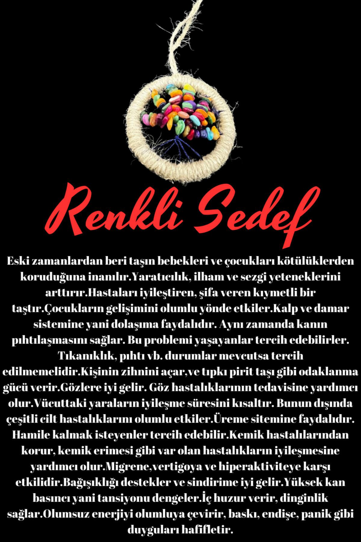 Gümüştel El Sanatlari Sertifikali Renkli Sedef Doğal Taş El Yapimi Duvar Süsü & Araba S