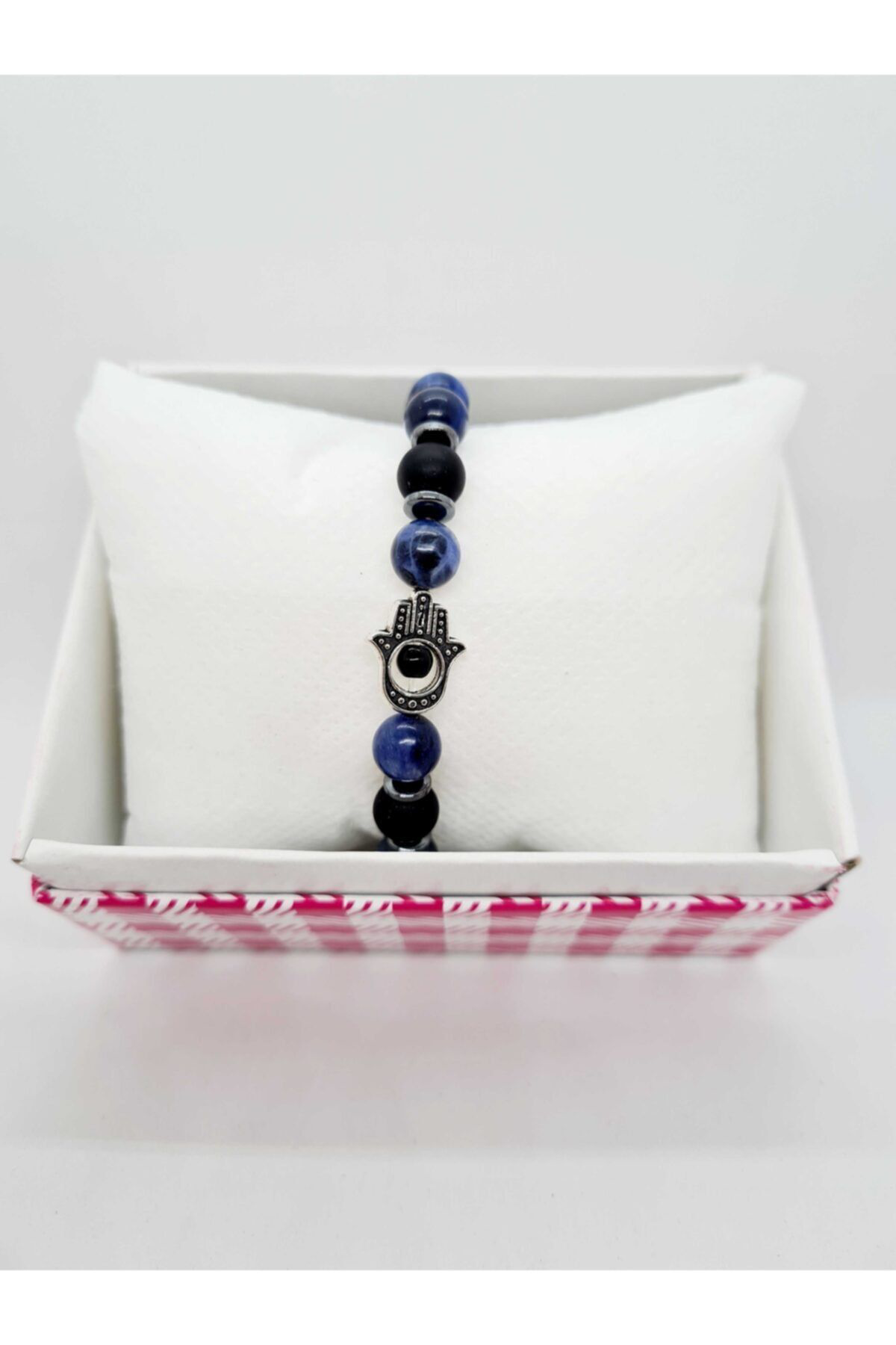 Sertifikalı Şans Doğaltaş Tılsım Bilekliği Lapis Lazuli Kaplangöz