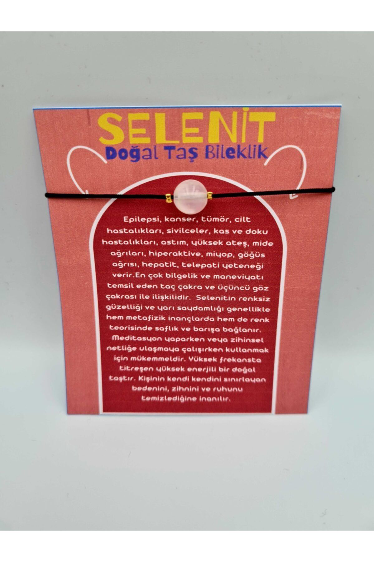 Sertifikalı Selenit Doğal Taş Bileklik