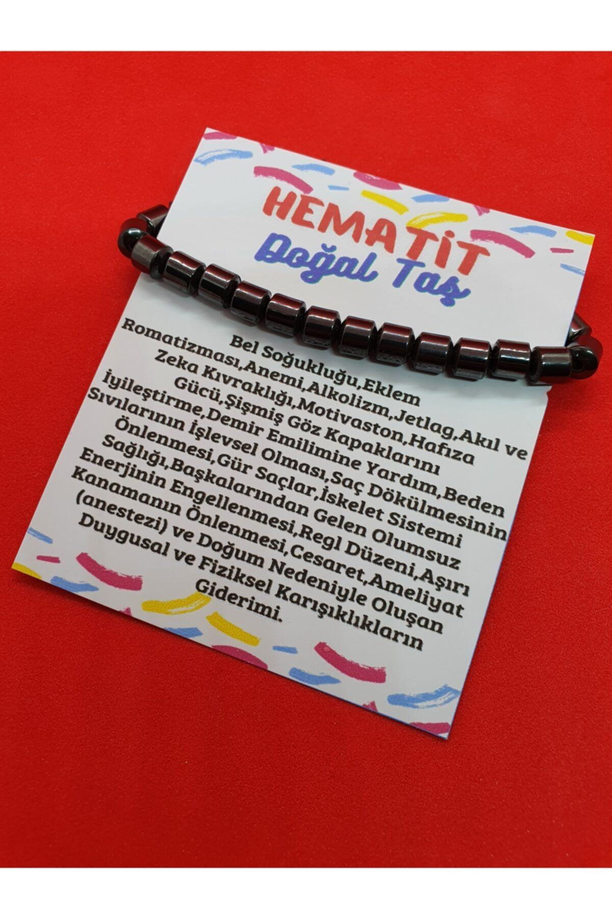 Sertifikalı Siyah Hematit Doğal Taş Bileklik Sertifikalı Siyah Hematit Doğal Taş Bileklik