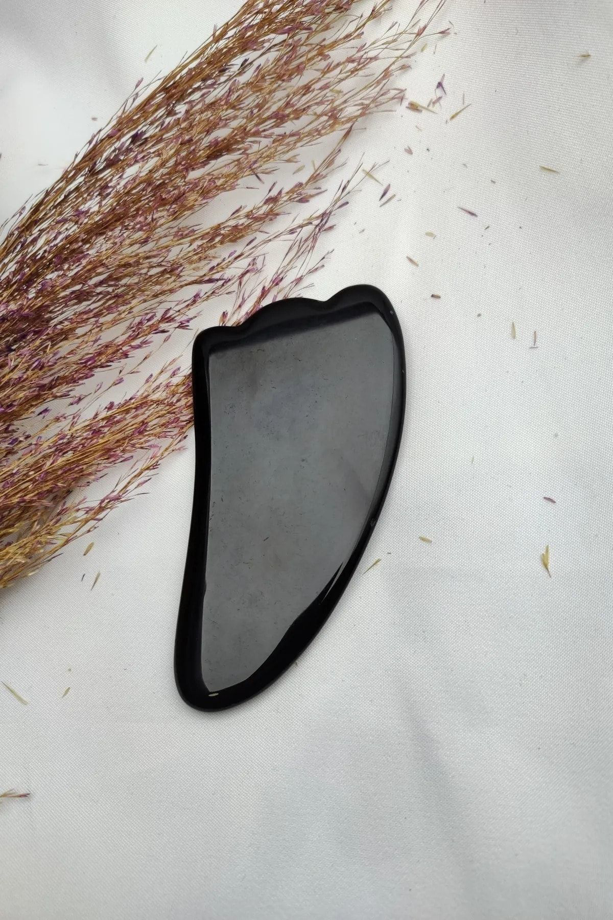Sertifikalı Siyah Onix Gua Sha Masaj Aleti