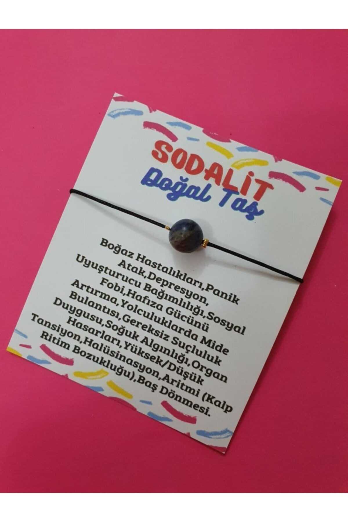Sertifikalı Sodalit Doğal Taş Bileklik