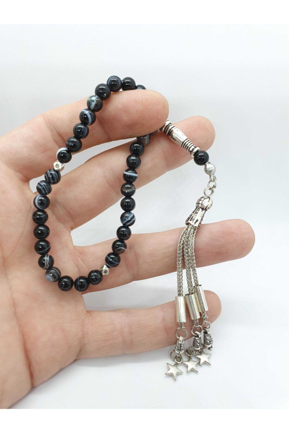 Gümüştel El Sanatlari Sertifikali Süleymaniye Akik Taşi Doğal Taş Tesbih 6 Mm Aaa Kalit
