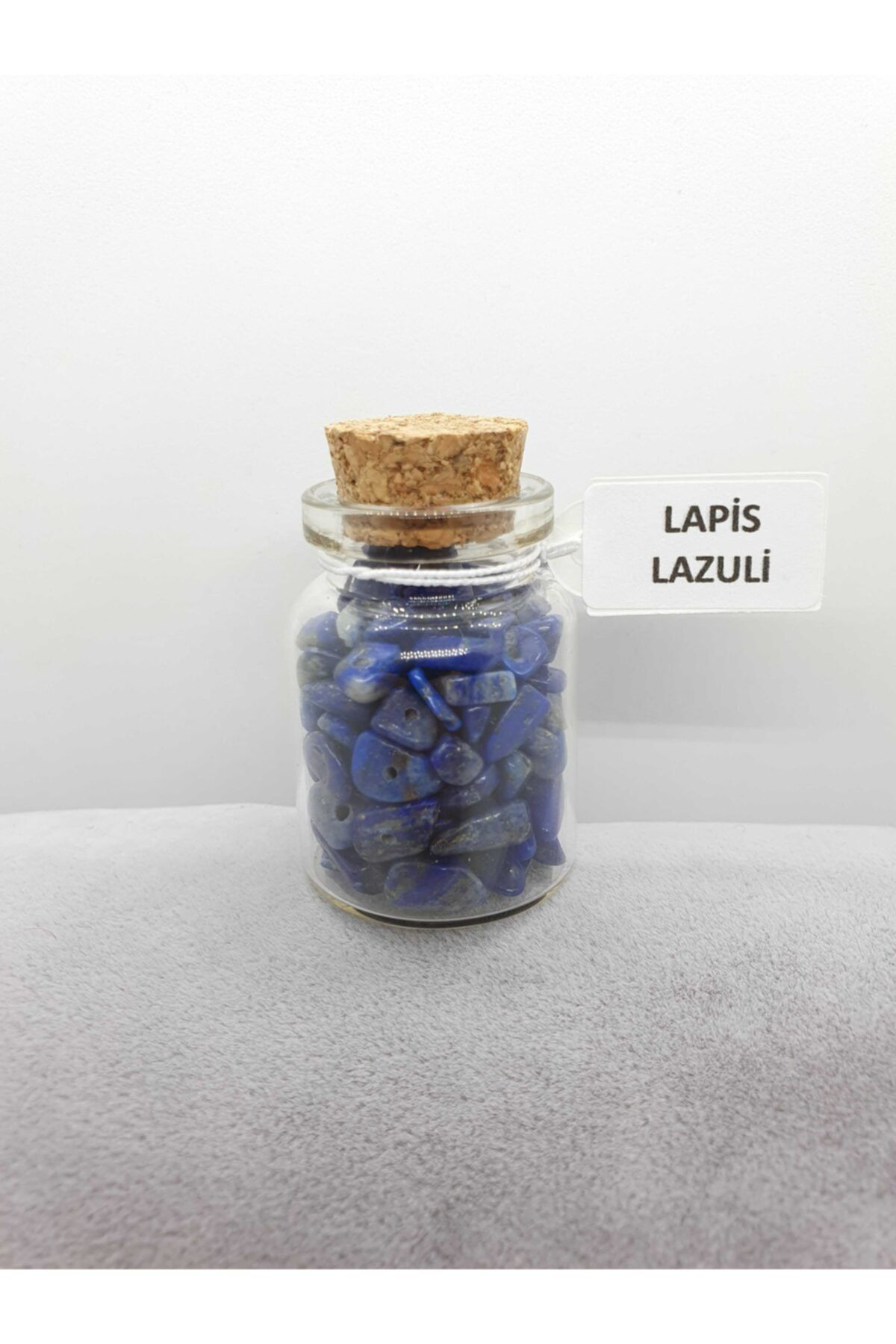 Gümüştel El Sanatlari Sertifikali Tüp Şişelerde Kirik Doğal Taşlar (Lapis Lazuli Taşi D