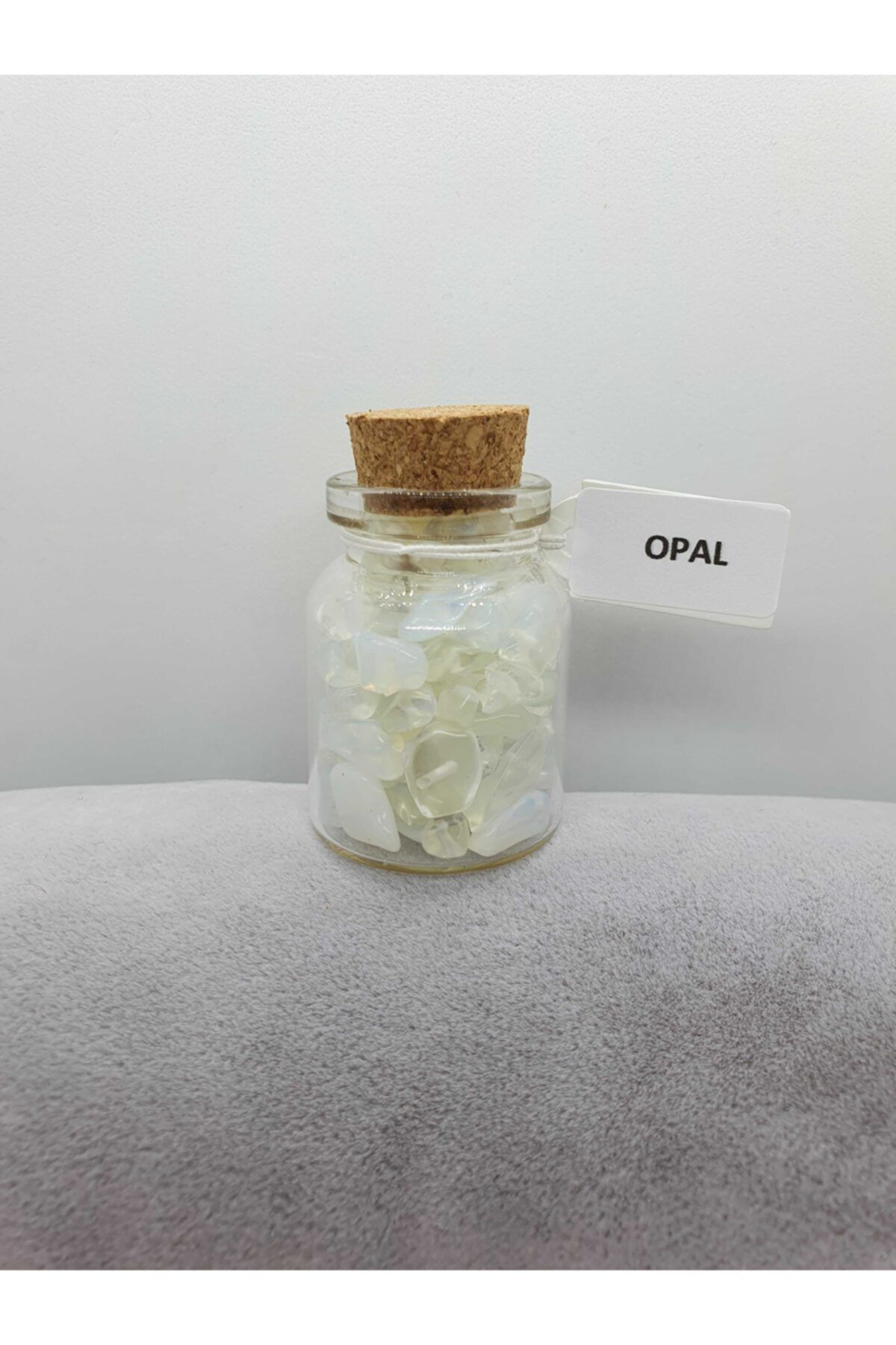 Sertifikalı Tüp Şişelerde Kırık Doğal Taşlar (OPAL TAŞI DELİKLİ) 