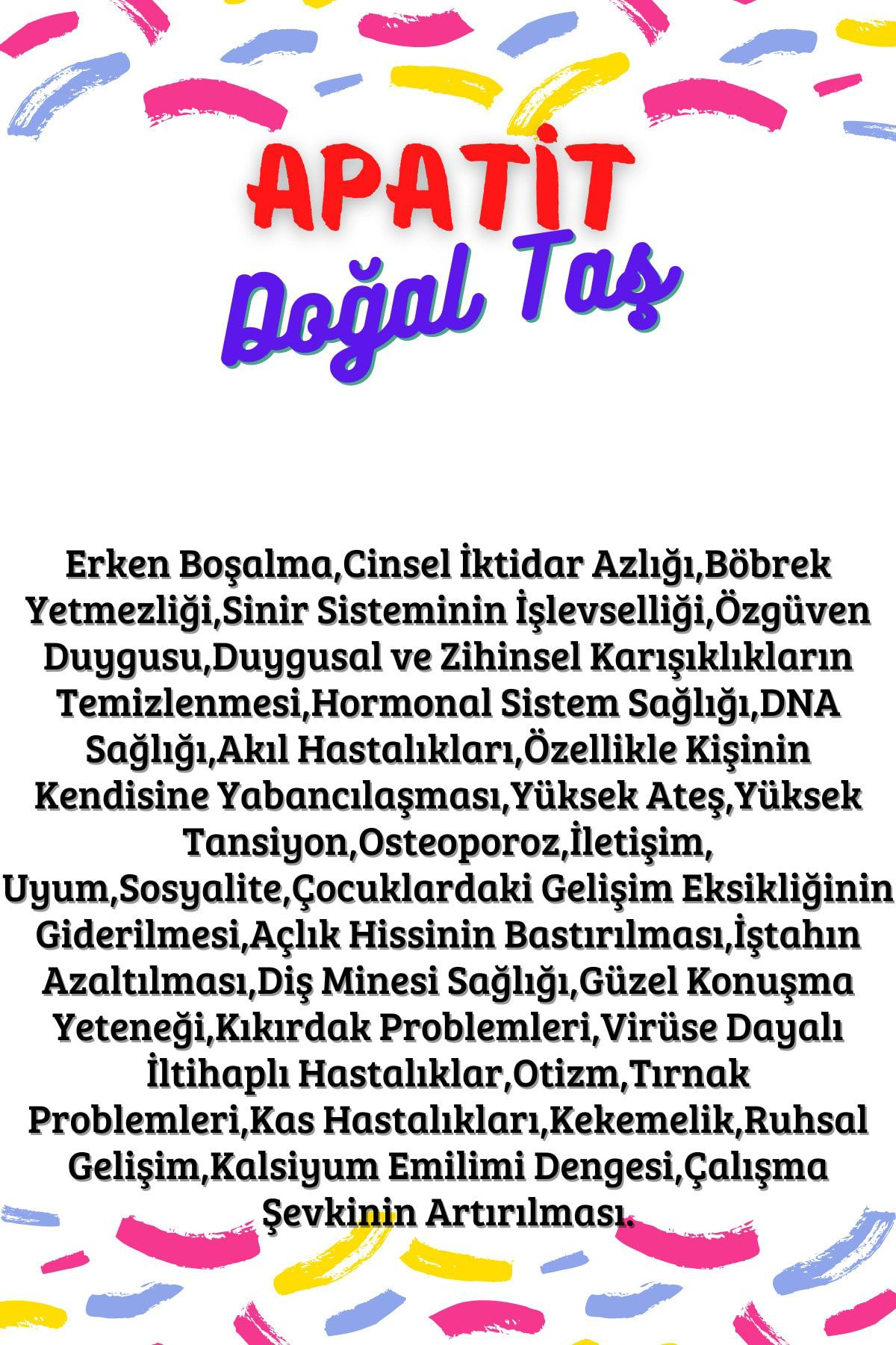 Gümüştel El Sanatlari Sertifikali Tüp Şişelerde Kirik Doğal Taşlar (Apatit Taşi Delikli