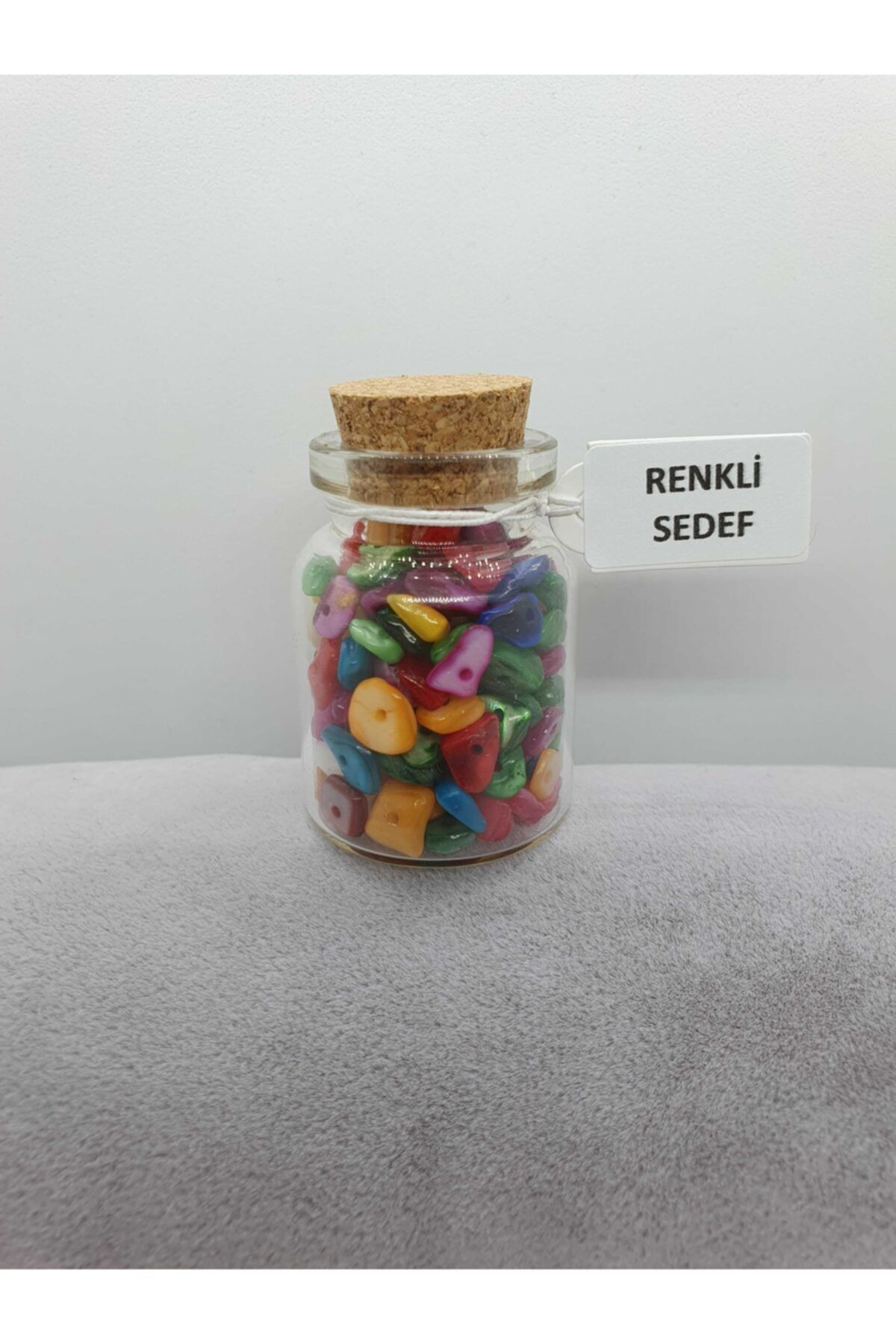 Gümüştel El Sanatlari Sertifikali Tüp Şişelerde Kirik Doğal Taşlar (Renkli Sedef Delikl