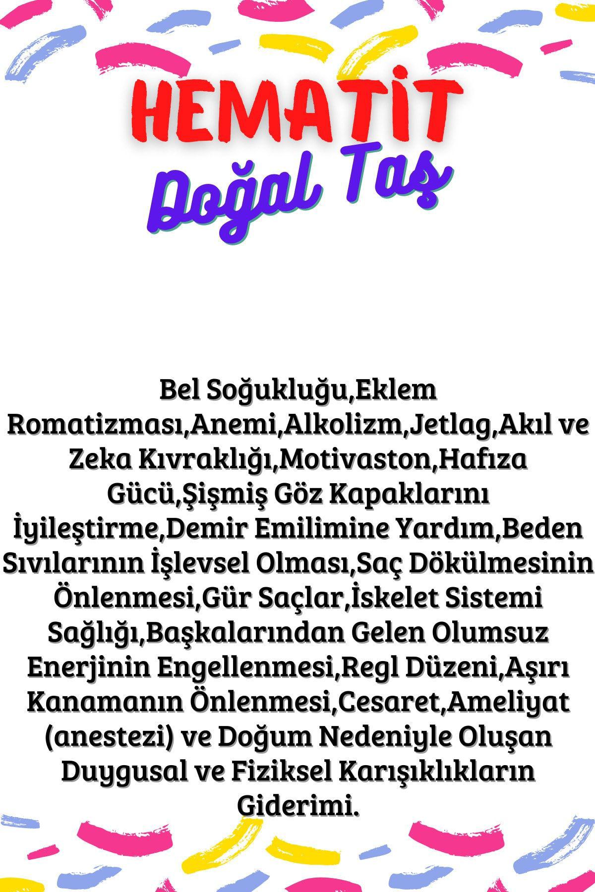 Gümüştel El Sanatlari Sertifikali Tüp Şişelerde Kirik Doğal Taşlar (Hematit Taşi Delikl