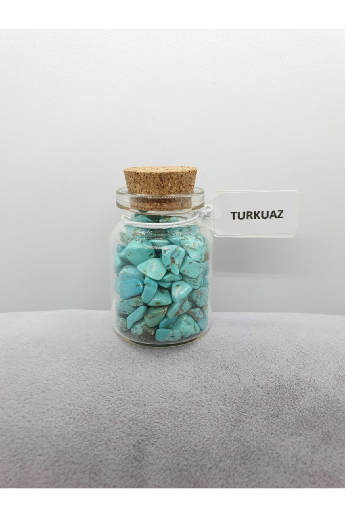 Sertifikalı Tüp Şişelerde Kırık Doğal Taşlar (TURKUAZ TAŞI DELİKL