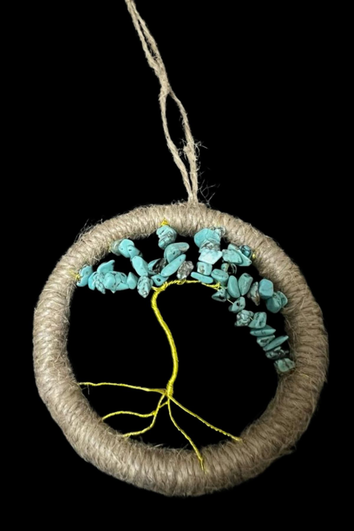Sertifikalı Turkuaz Doğal Taş El Yapımı Duvar Süsü & Araba Süsü &