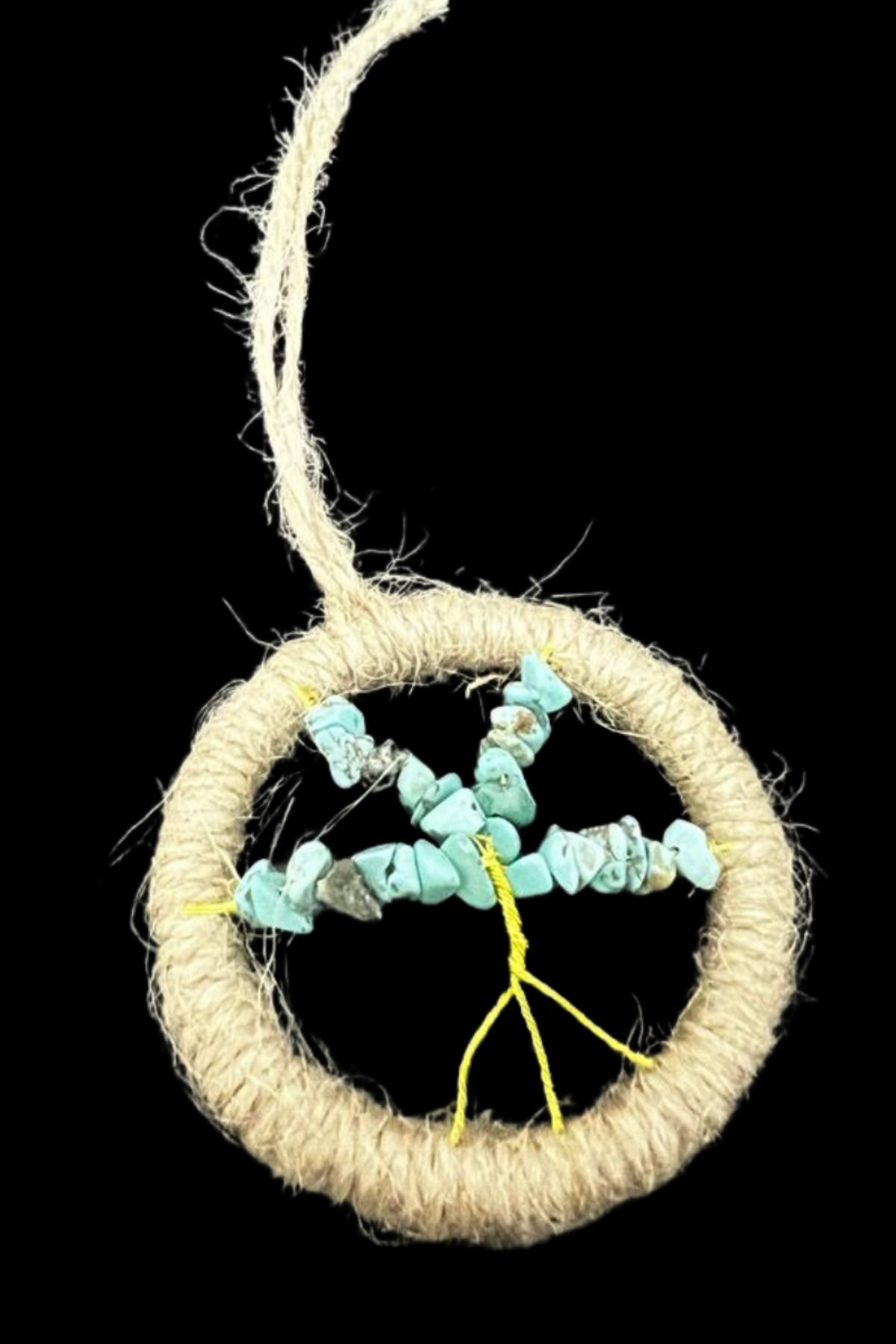 Sertifikalı Turkuaz Doğal Taş El Yapımı Duvar Süsü & Araba Süsü &