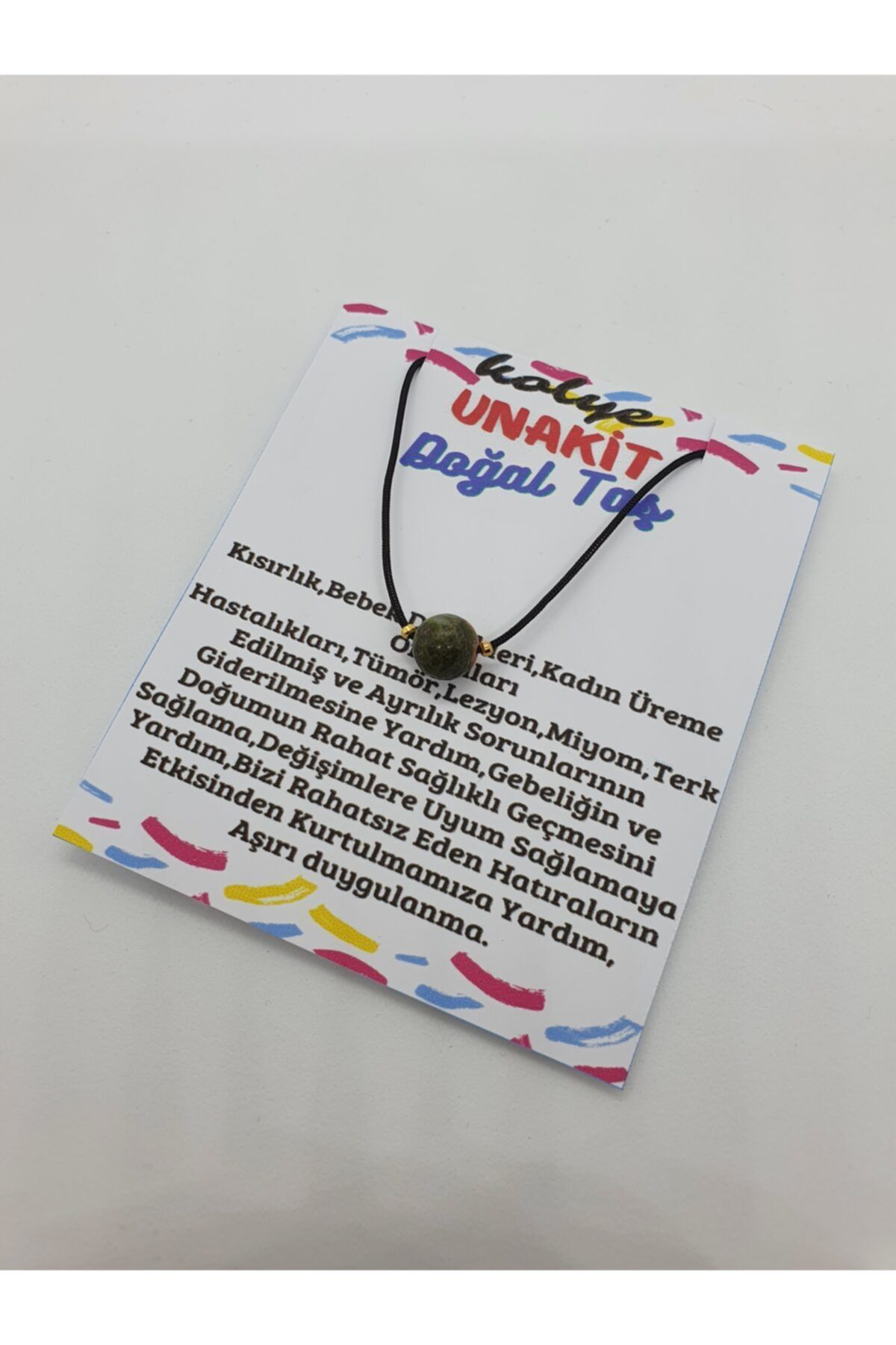 Sertifikalı Unakit Taşı Kolye
