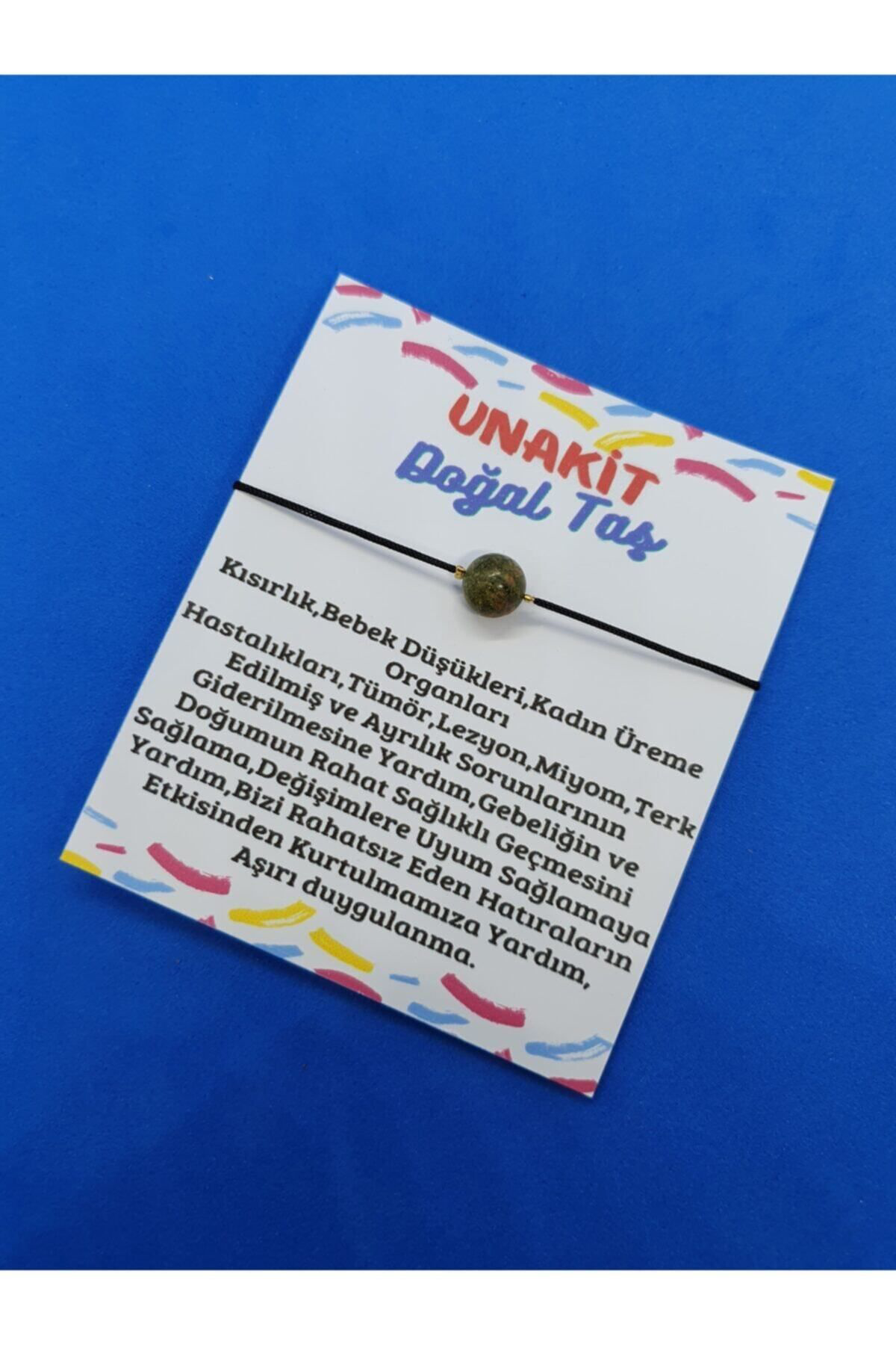 Sertifikalı Unakit Taşı Doğal Taş Bileklik