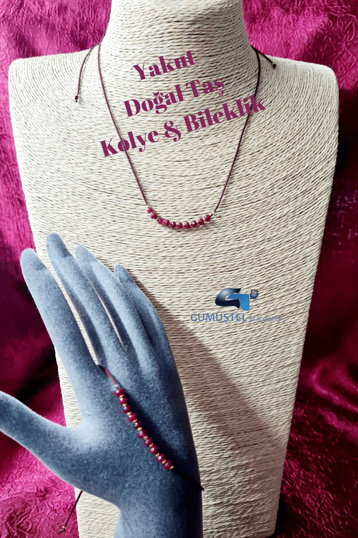Sertifikalı Yakut Doğal Taş Kolye & Bileklik Takımı Çok Fonksiyon