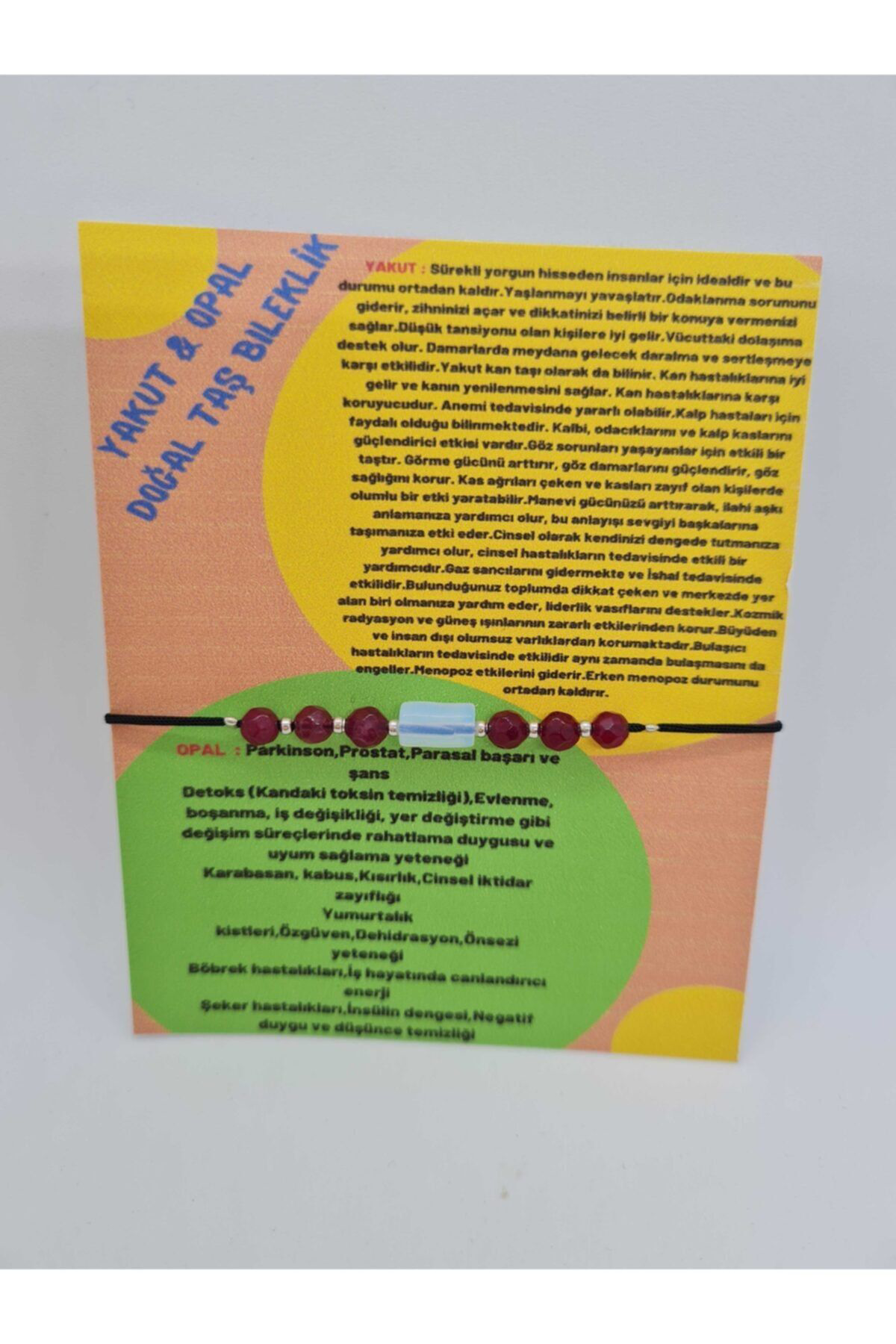 Sertifikalı Yakut & Opal Doğal Taş Bileklik Sertifikalı Yakut & Opal Doğal Taş Bileklik