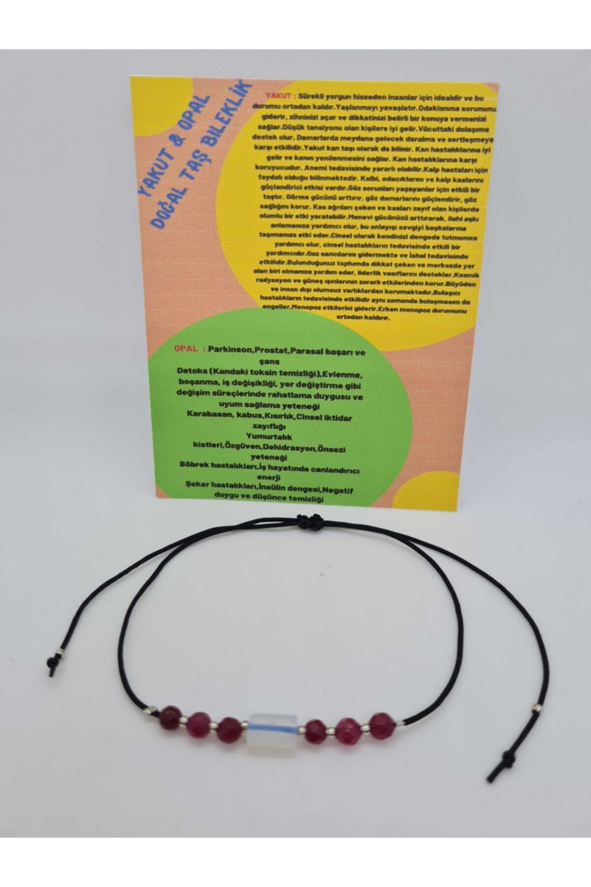 Sertifikalı Yakut & Opal Doğal Taş Bileklik Sertifikalı Yakut & Opal Doğal Taş Bileklik