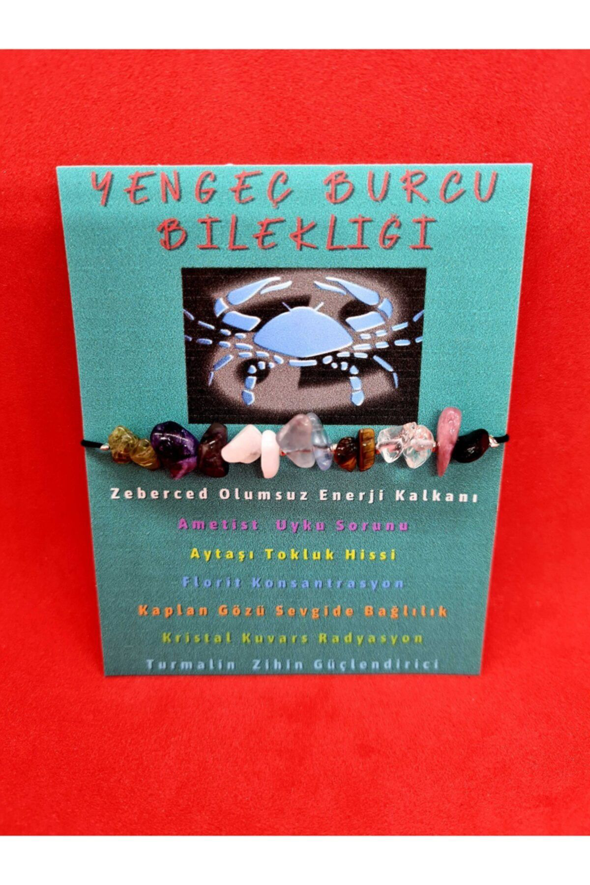 Sertifikalı Yengeç Burcu Bileklik Doğal Taş