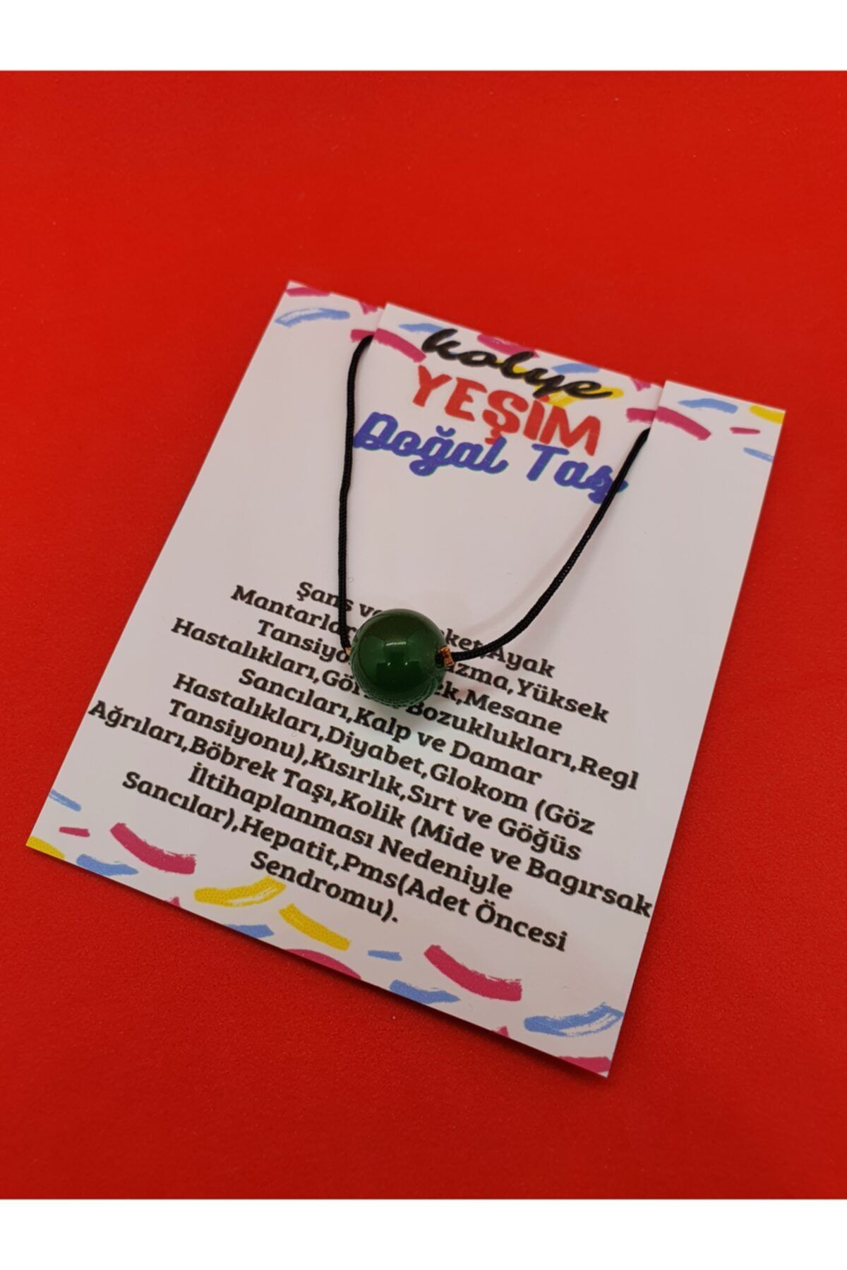 Sertifikalı Yeşim Taşı Kolye Ayarlanabilir Orijinal Doğal Taş Çok