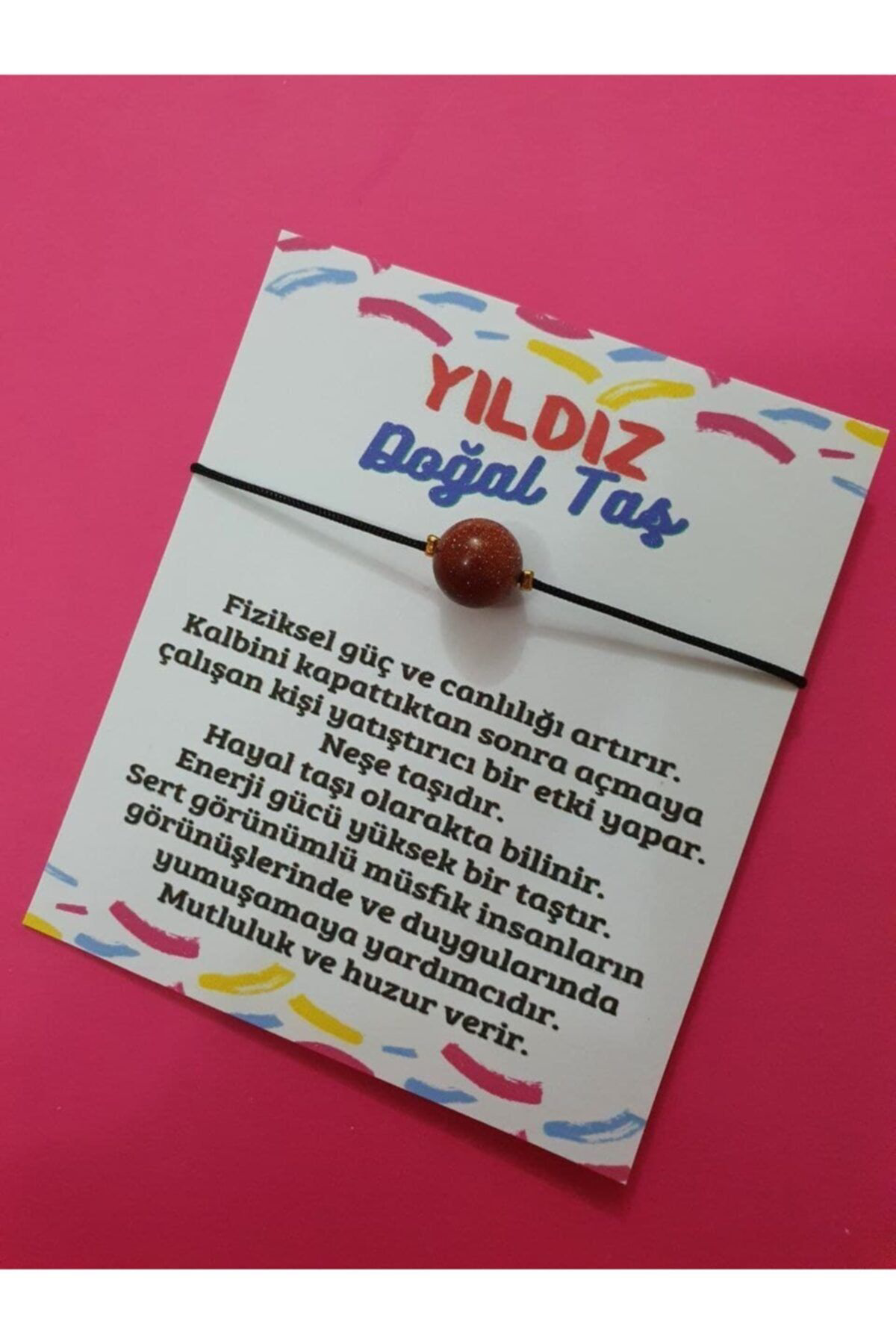Sertifikalı Yıldız Doğal Taş Bileklik