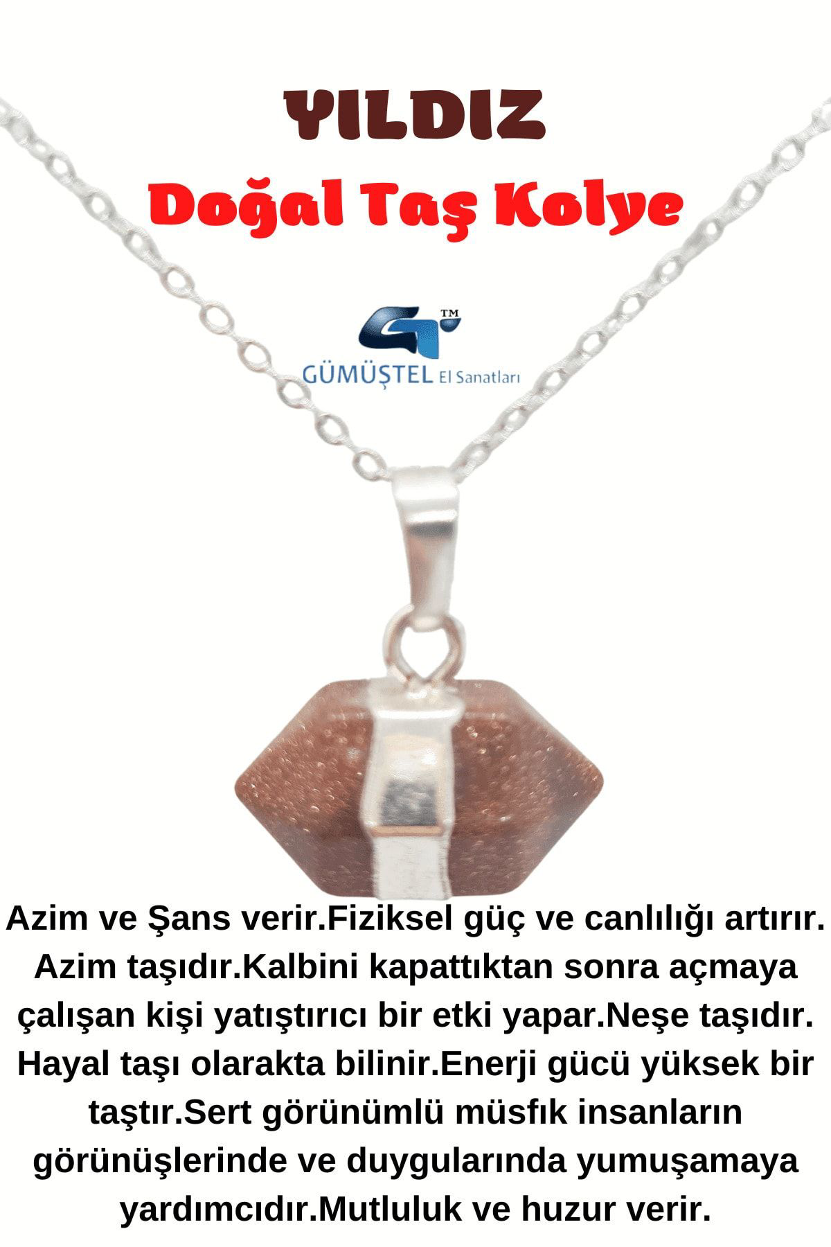 Sertifikalı Yıldız Taşı Doğal Taş Kolye Zincir