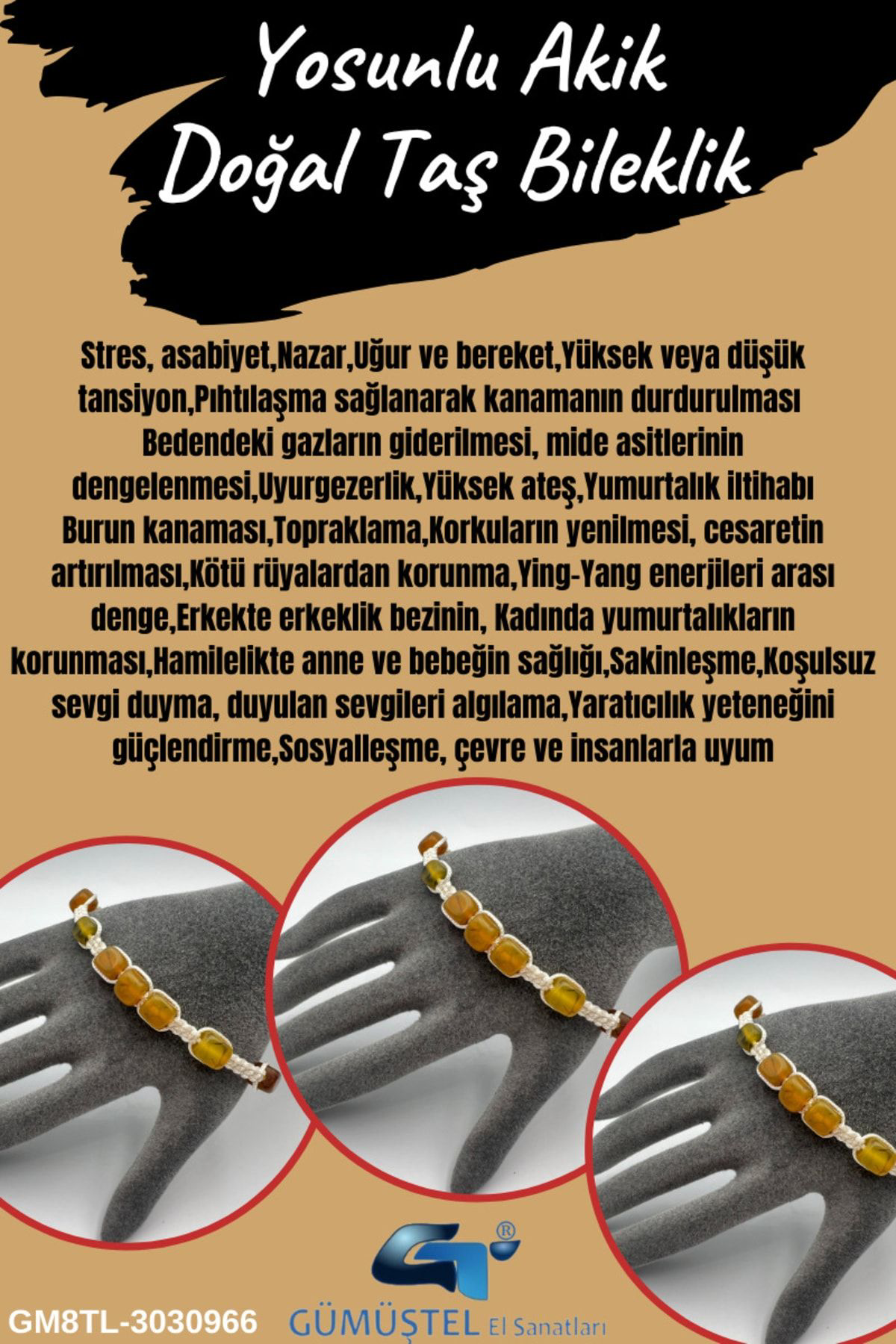 Sertifikalı Yosunlu Akik Doğal Taş El Yapımı Bileklik Aaa Kalite 