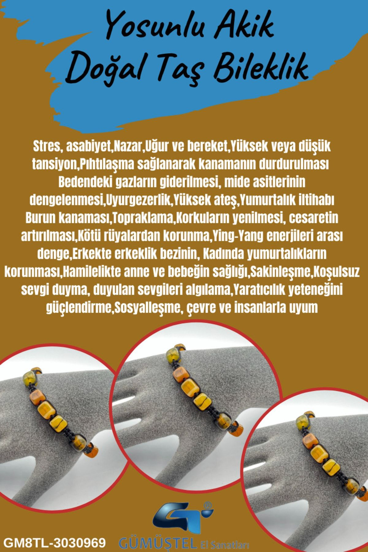 Sertifikalı Yosunlu Akik Doğal Taş El Yapımı Bileklik Asansörlü K