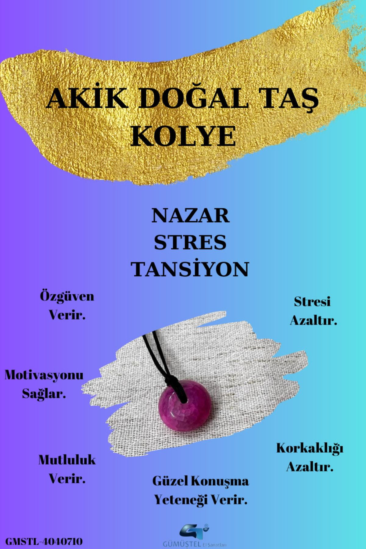 Sertifikalı Yosunlu Akik Doğal Taş Kolye Sürpriz Hediyeli Aaa Kal