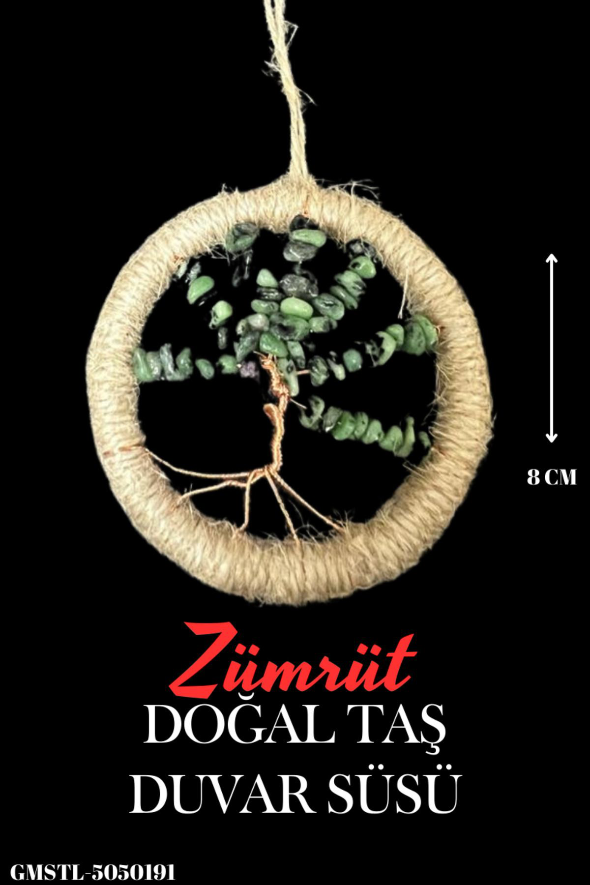 Sertifikalı Zümrüt Doğal Taş El Yapımı Duvar Süsü & Araba Süsü & 