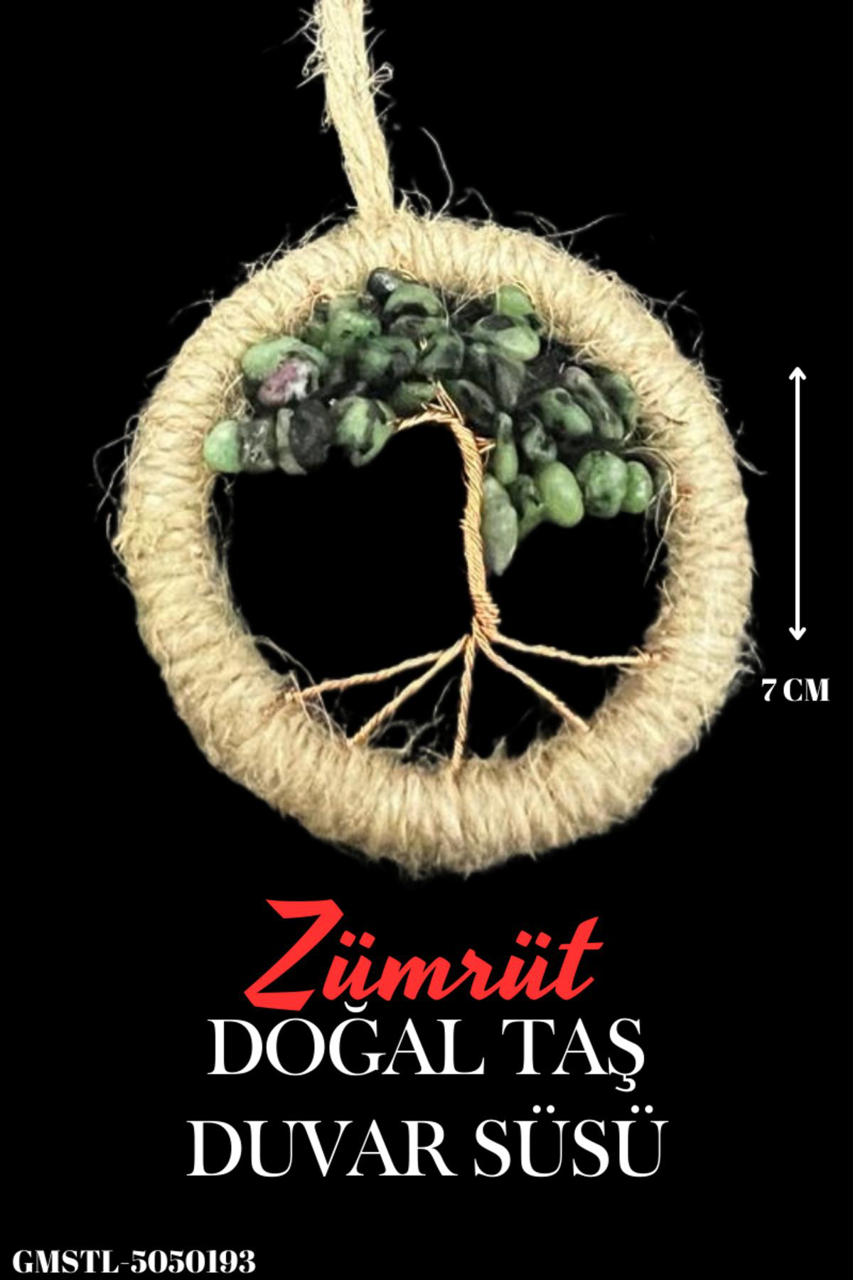 Sertifikalı Zümrüt Doğal Taş El Yapımı Duvar Süsü & Araba Süsü & 