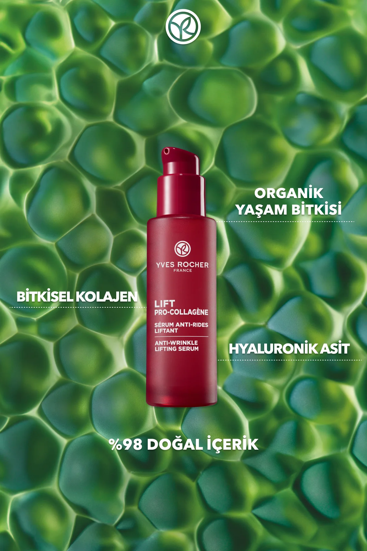Serum-Sıkılaştırıcı,Dolgunlaştırıcı Bitkisel Kolajen ve Hyaluroni