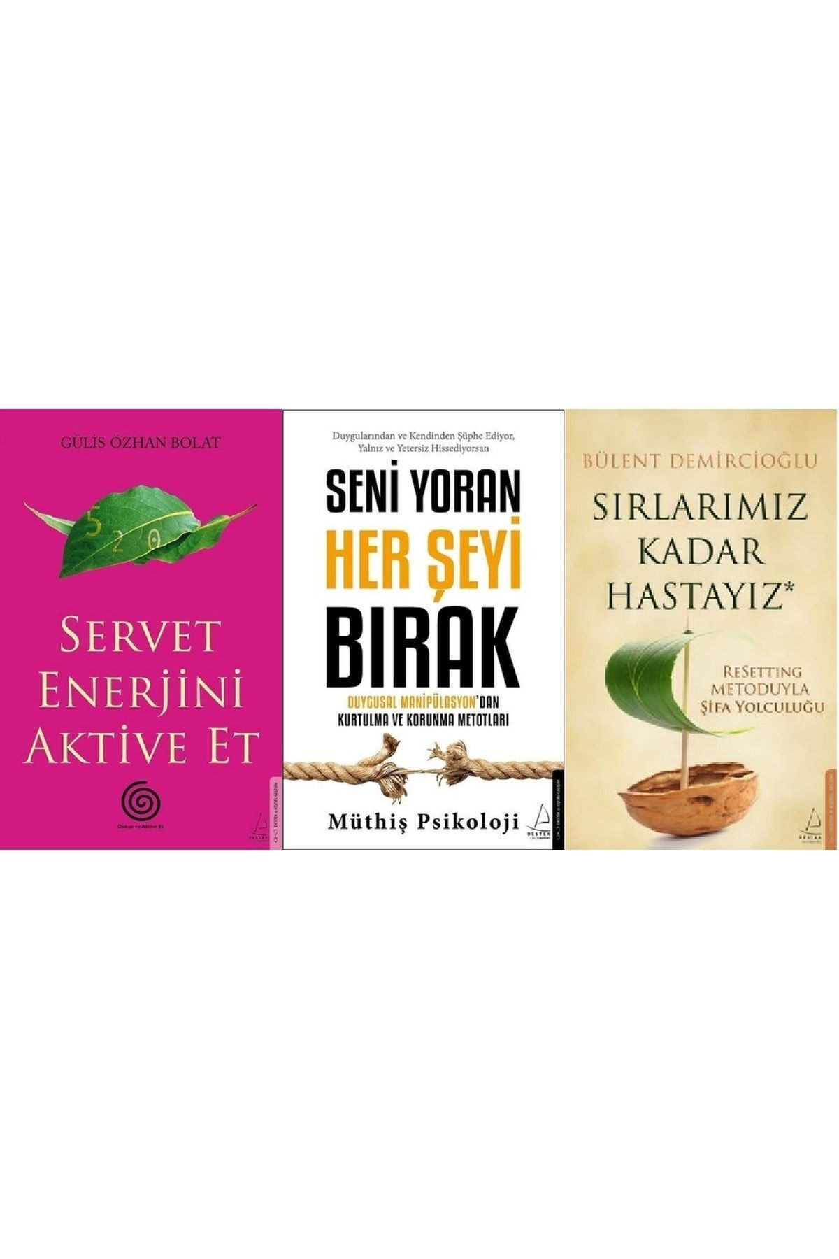 Servet Enerjinin Aktive Et + Seni Yoran Her Şeyi Bırak + Sırlarımız Kadar Hastayız / 3 Kitap Set