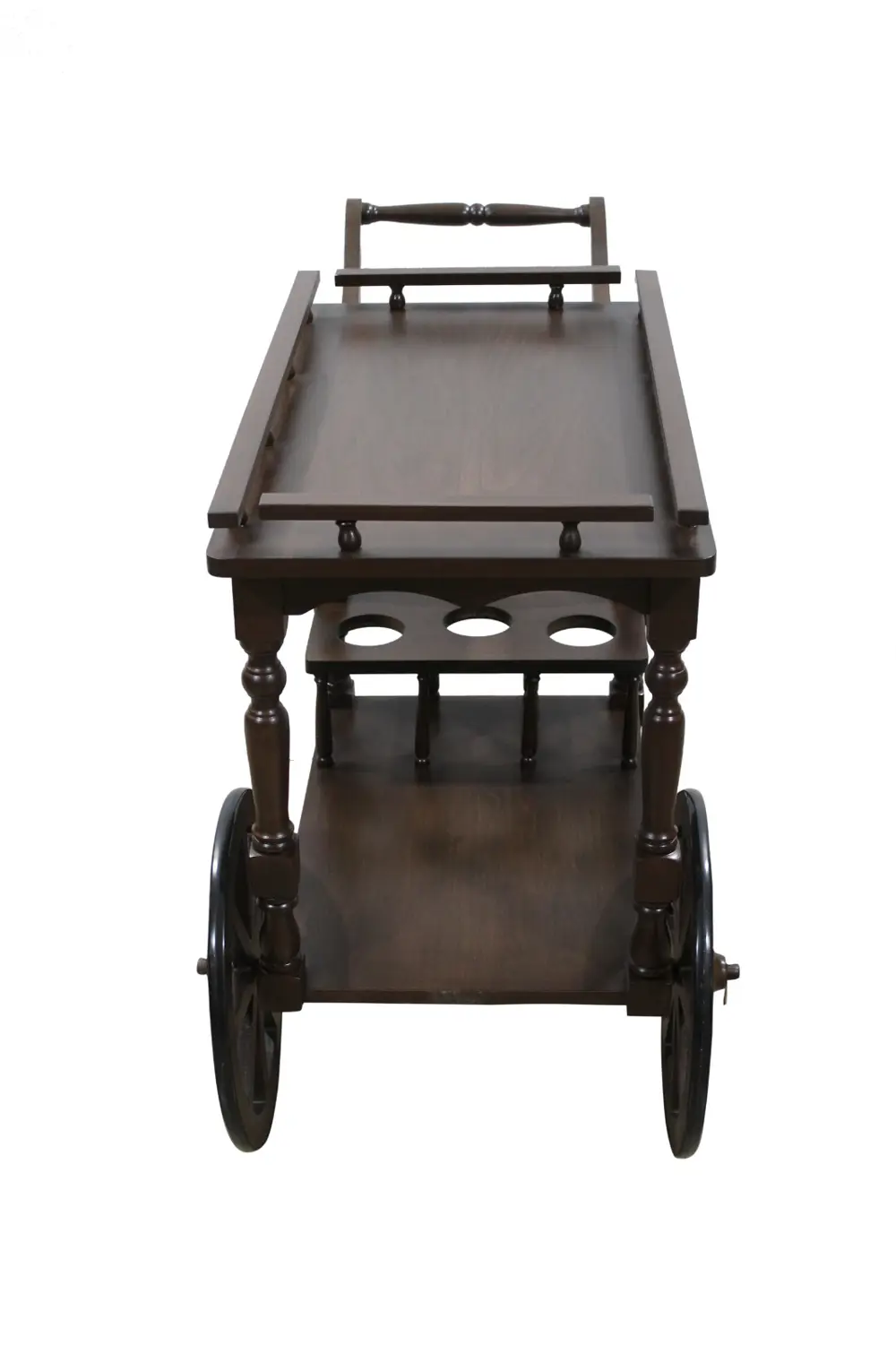 Servis Araba 14604 Büyük Teker Model Ahşap Kayın torna Ayak Natür