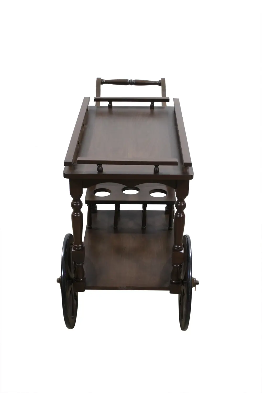 Servis Araba 14604 Büyük Teker Model Ahşap Kayın torna Ayak Natür