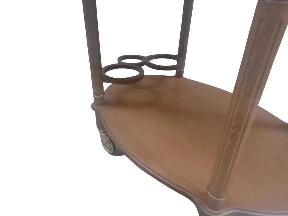 Servis Araba 19395 Teker küçük Model Kayın Natüre Ceviz Yemek dağıtım El Yapım