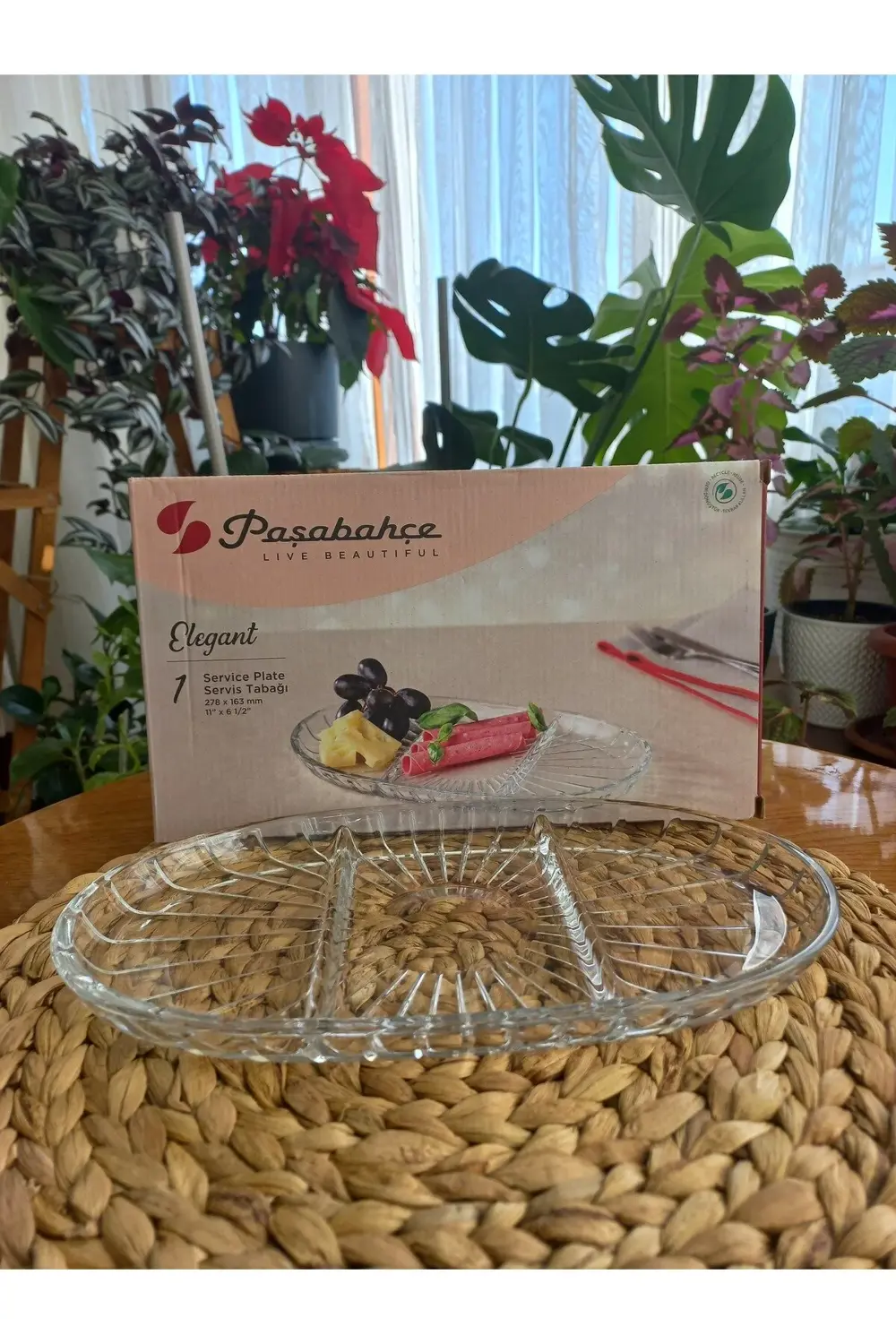 SERVİS TABAĞI PAŞABAHÇE ELEGANT OVAL BÖLMELİ SERVİS TABAĞI