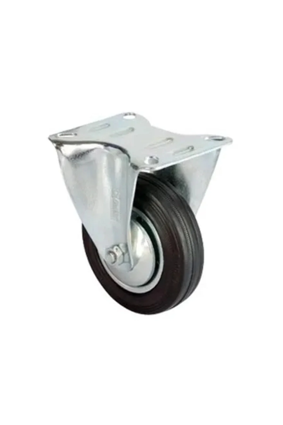 Servis Tekeri - Tablalı Siyah Sabit - Çap 100 Mm