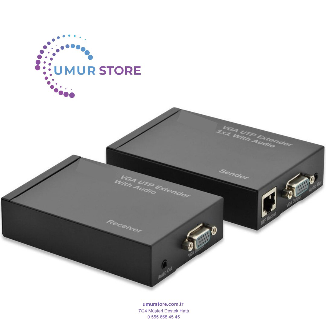 Ses (Audio) ve VGA Görüntü Sinyalı Uzatma Cihazı, Alıcı (Receiver