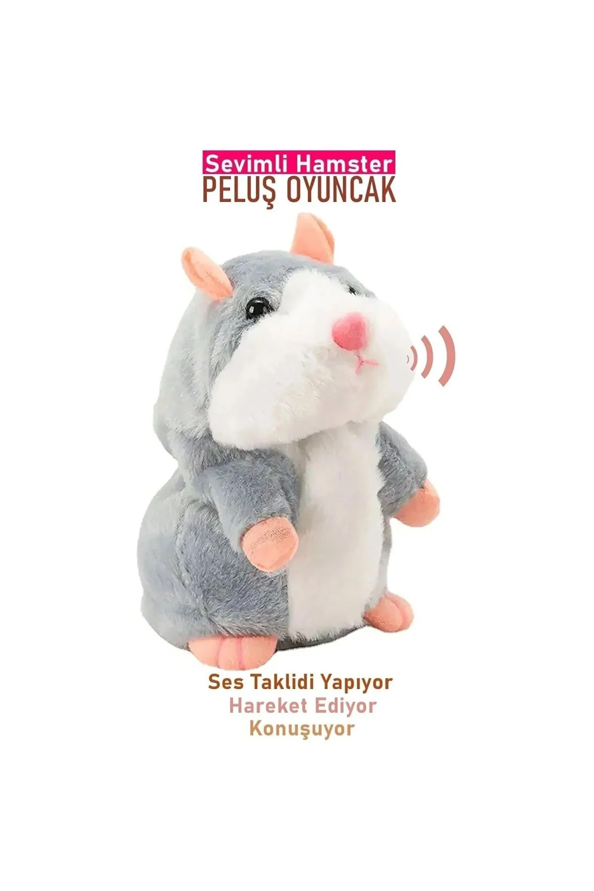 Ses Tekrar Eden Hamster Fare İnteraktif Oyuncak, Çok Renkli