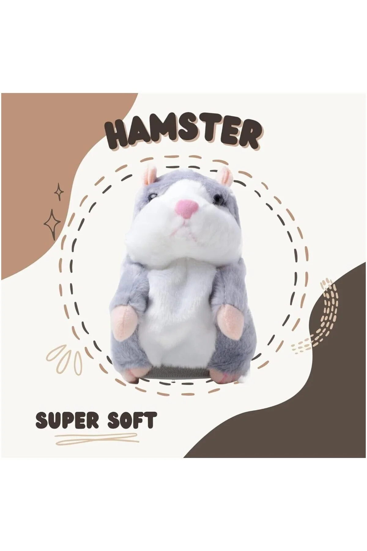 Ses Tekrar Eden Hamster Fare İnteraktif Oyuncak, Çok Renkli