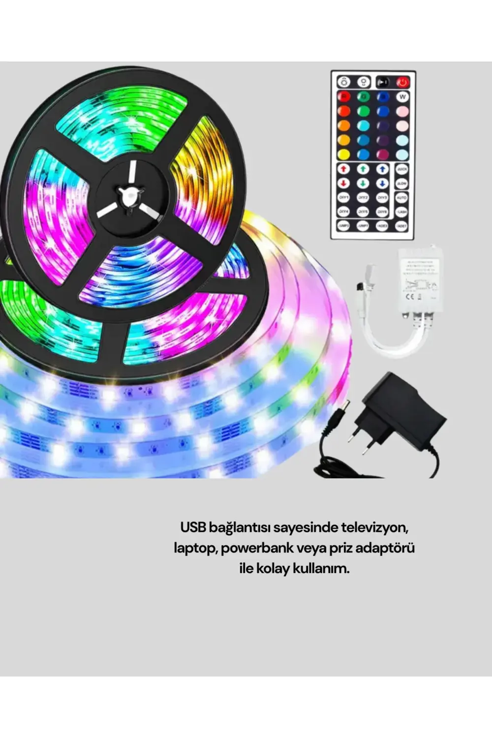 Sese Duyarlı 10M Smart Şerit Led IOS Android Kontrollü RGB Işık