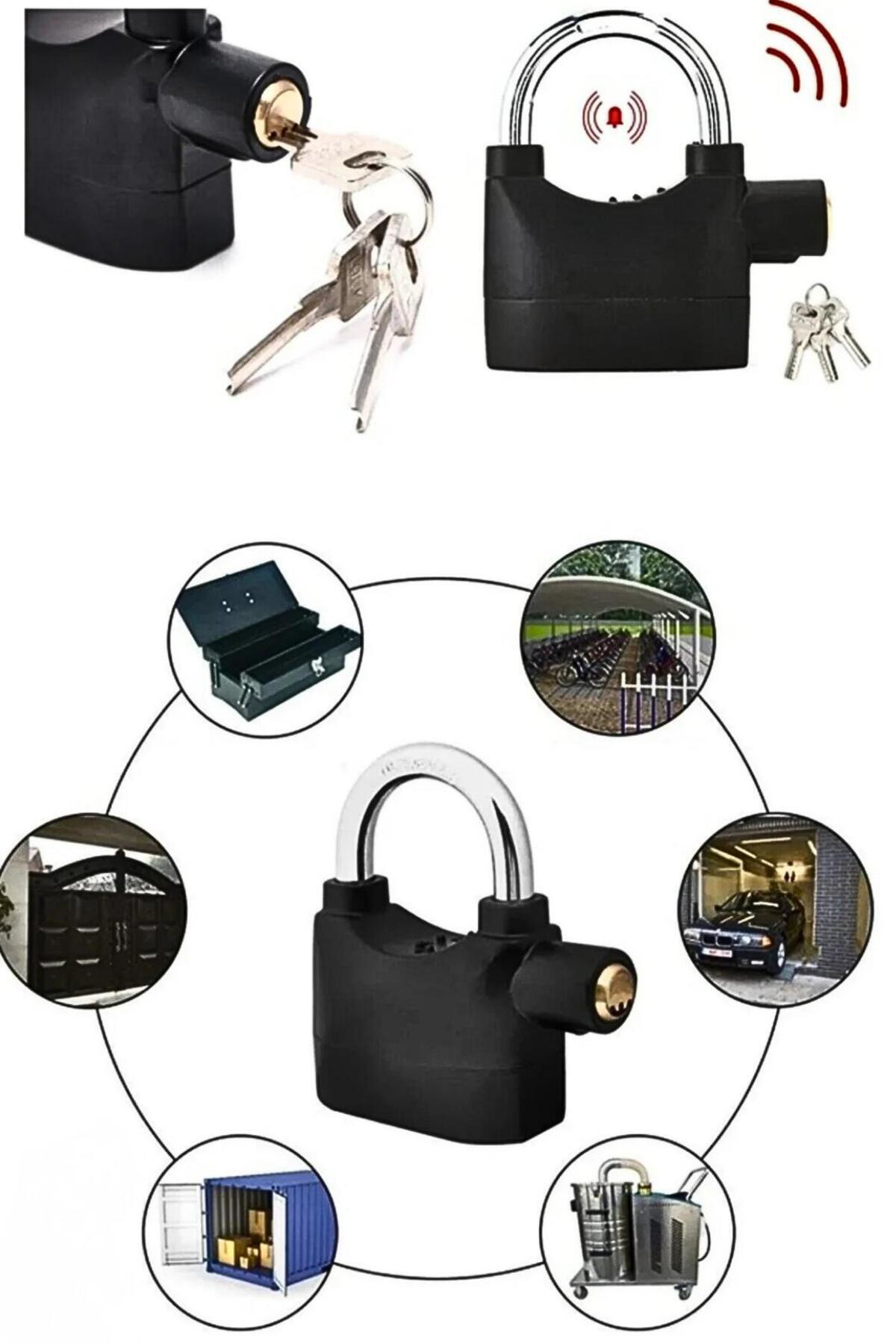 Sesli Alarm Özellikli 110 Desibel Asma Kilit | Hırsızlığa Karşı A