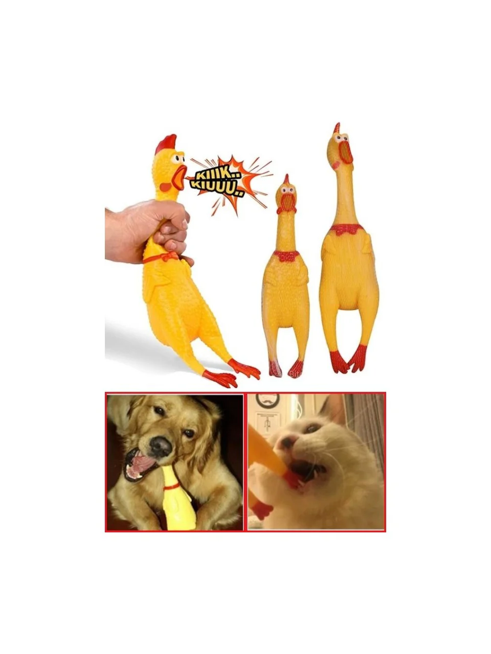 Sesli Horoz Eğlenceli Köpek ve Kediler İçin Sesli Öten Horoz Oyun