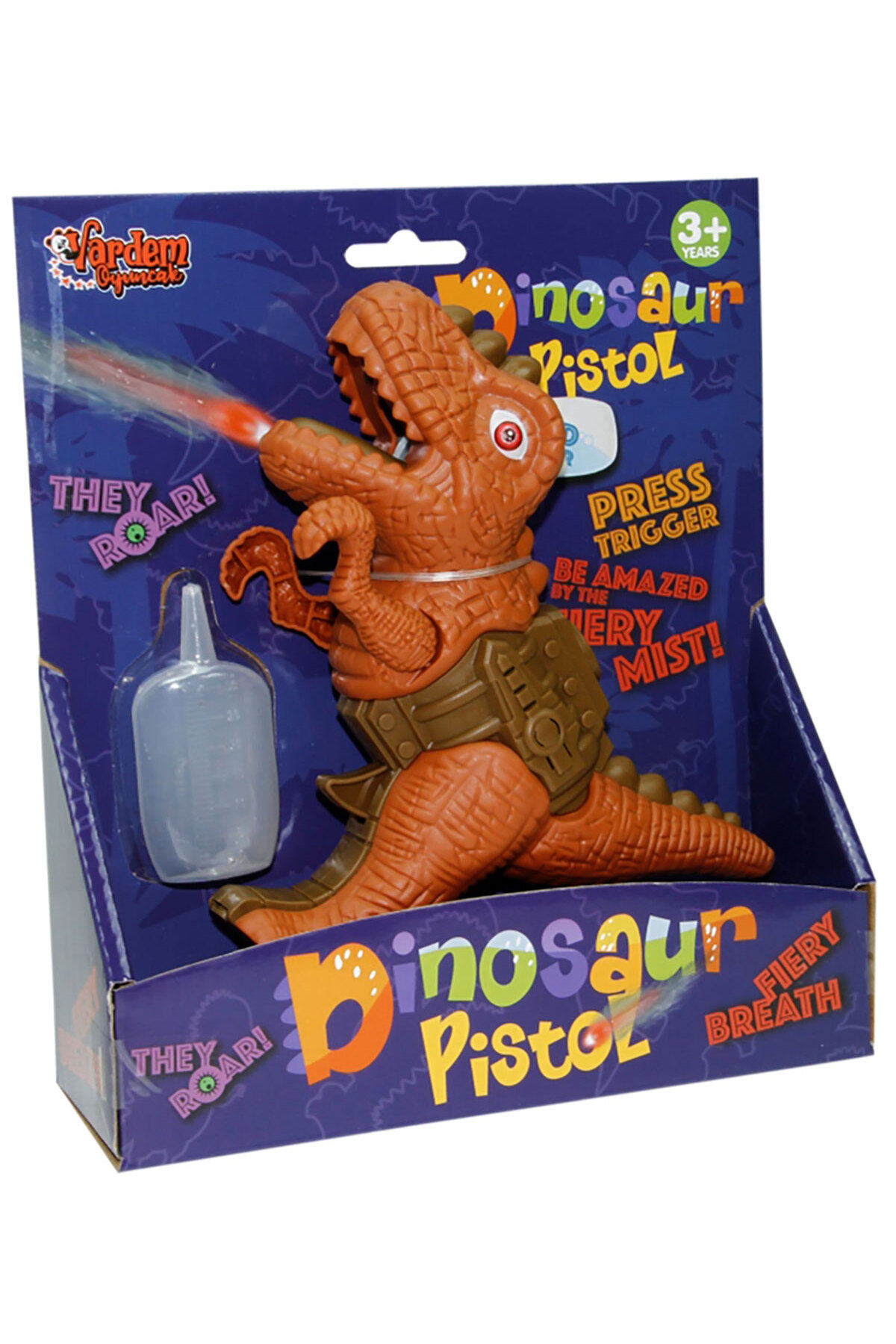 Vardem Sesli İşıklı Buhar Atan Dinazor Kahverengi