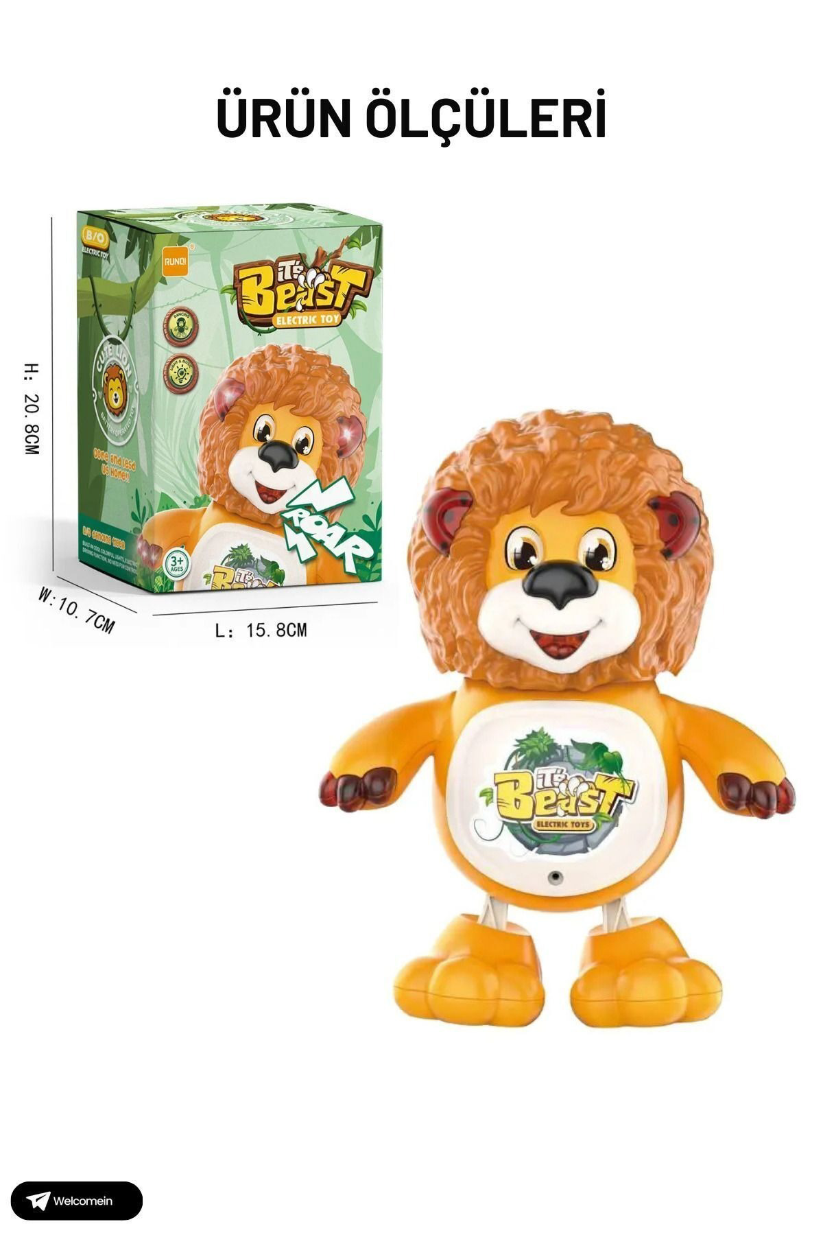 Oyuncak Store Sesli İşikli Hareketli Dans Edebilen Emekleme Aslan