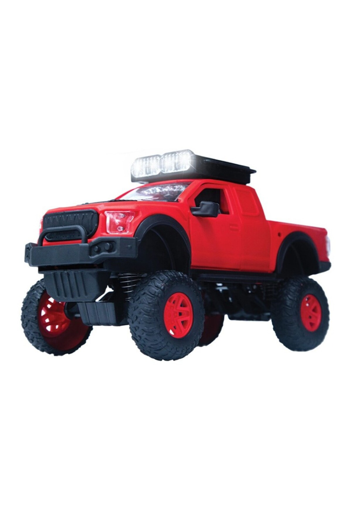 Sesli Işıklı İş Makinaları 25 cm Kamyon - 4016 - Kırmızı (Lisinya